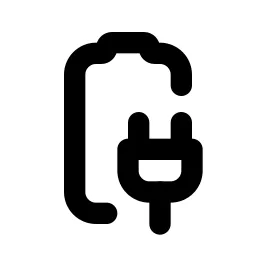Battery Vertical Charging 2 Line Icon
