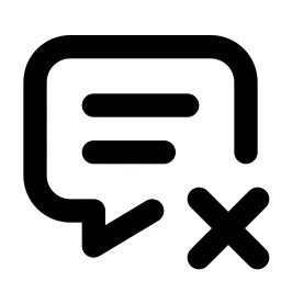 Message X Line Icon