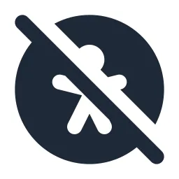 Accessibility 2 Off Solid Icon
