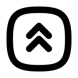Square Rounded Chevrons Up Line Icon