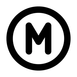 Circle Letter M Line Icon