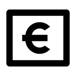 Money Euro Box Line Icon