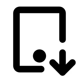 Device Tablet Down Line Icon