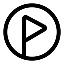 Triangle Flag Circle Icon