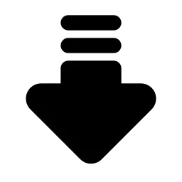 Arrow Big Down Lines Icon