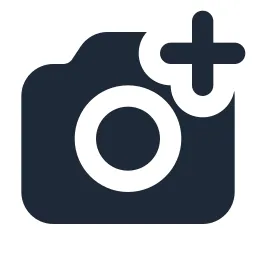 Camera Add Solid Icon