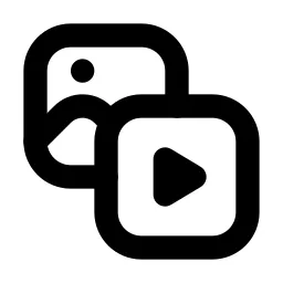 Photo Video Line Icon