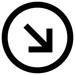 Arrow Down Right Circle Icon