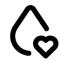 Droplet Heart Line Icon