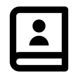 Contacts Book 2 Line Icon