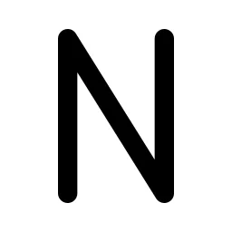 Letter N Line Icon