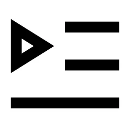 Play List 2 Line Icon
