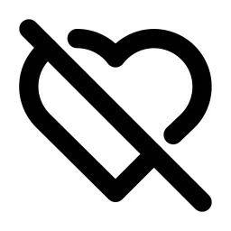 Heart Off Line Icon