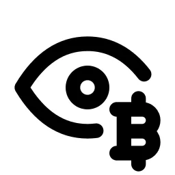 Eye Bitcoin Line Icon