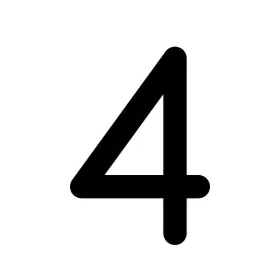 Number 4 Line Icon