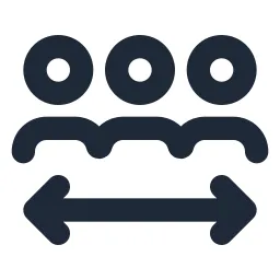 Social Distance 2 Line Icon