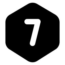 Hexagon Number 7 Icon