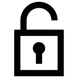 Unlock Keyhole Icon