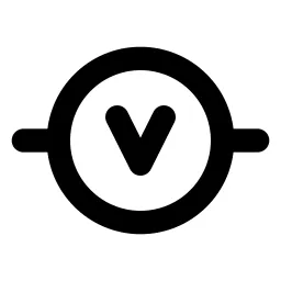 Circuit Voltmeter Line Icon