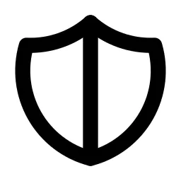 Shield Half Line Icon