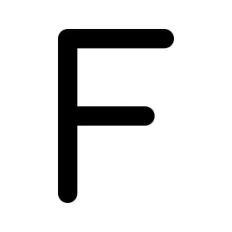 Letter F Line Icon