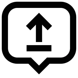 Arrow Up Line Chat Icon