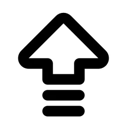 Arrow Big Up Lines Line Icon