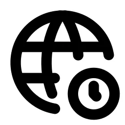 Timezone Line Icon