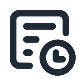 Textbox Clock Line Icon