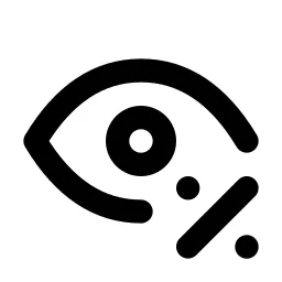 Eye Discount Line Icon