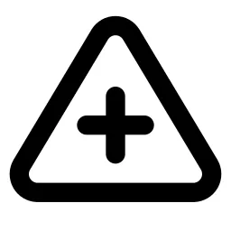 Triangle Plus Line Icon