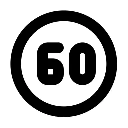 Time Duration 60 Line Icon