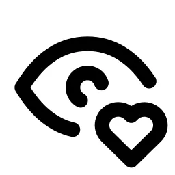 Eye Heart Line Icon