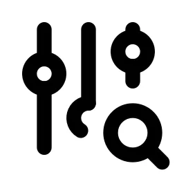 Adjustments Search Line Icon