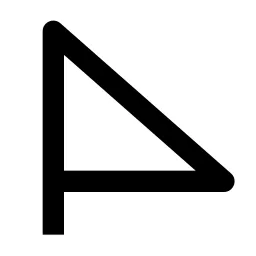 Triangular Flag Line Icon