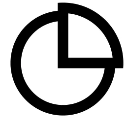 Pie Chart 2 Line Icon