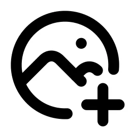 Photo Circle Plus Line Icon