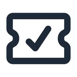 Ticket 2 Check Line Icon