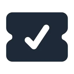 Ticket 2 Check Solid Icon