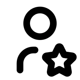 User Star Line Icon