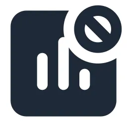 Analytics Restricted Solid Icon
