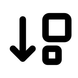 Sort Descending Small Big Line Icon