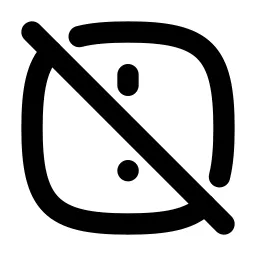Alert Square Rounded Off Line Icon