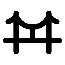 Building Bridge Line Icon