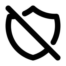 Shield Off Line Icon