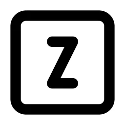 Square Letter Z Line Icon