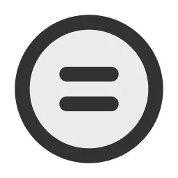 Equal Circle Duotone Icon