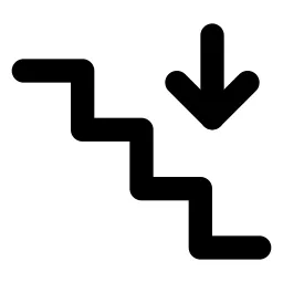 Stairs Down Line Icon