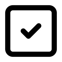 Square Check Line Icon