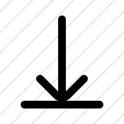 Arrow Wall 2 Down Align Bottom Icon